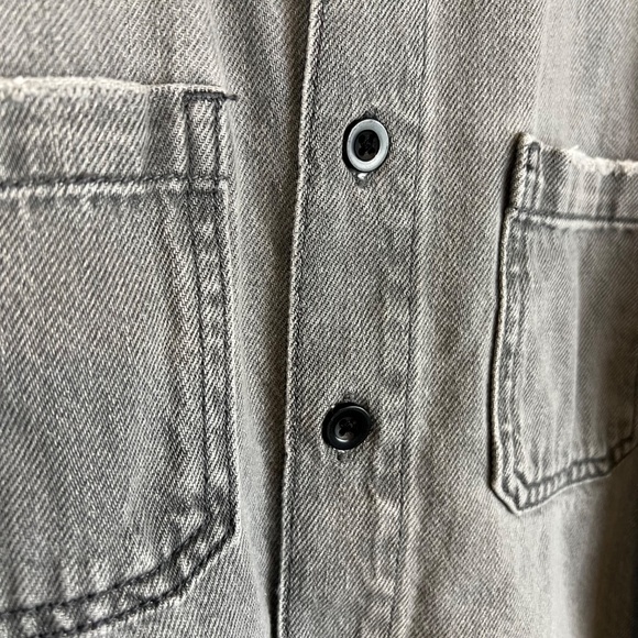 Art Class : Boy's Gray Denim Button Down Top - Picture 5 of 7